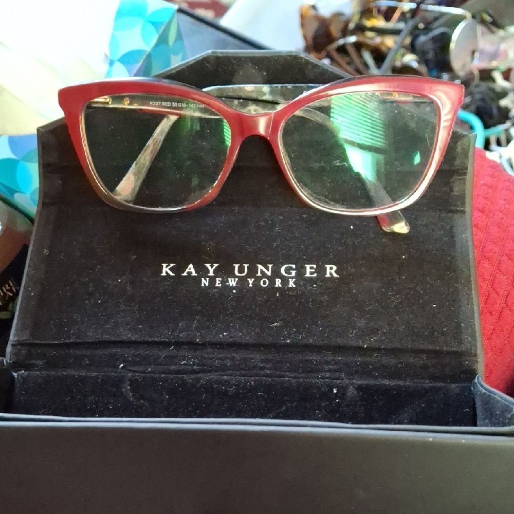 Kay Unger Bold Red Women's Glasses